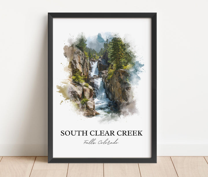 South Clear Creek Falls Art, Creede CO Print, Colorado Artwork, South Clear Creek Falls Gift, Travel Print, Travel Poster, Housewarming Gift
