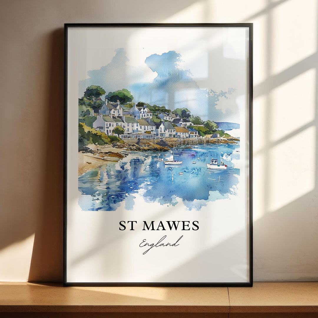 St Mawes, England – Watercolor Art Print