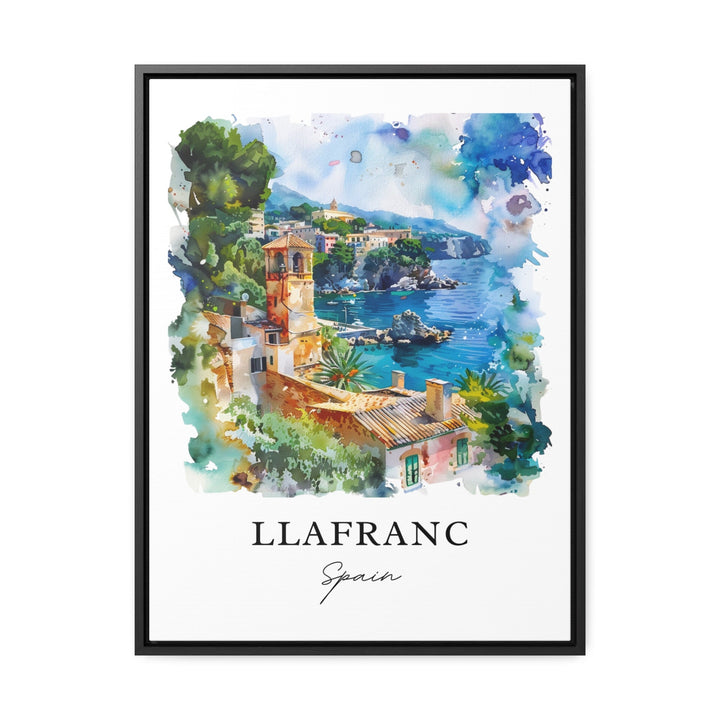 Llafranc Spain Wall Art, Llafranc Palafrugell Print, Girona Spain Watercolor, Llafranc Gift,