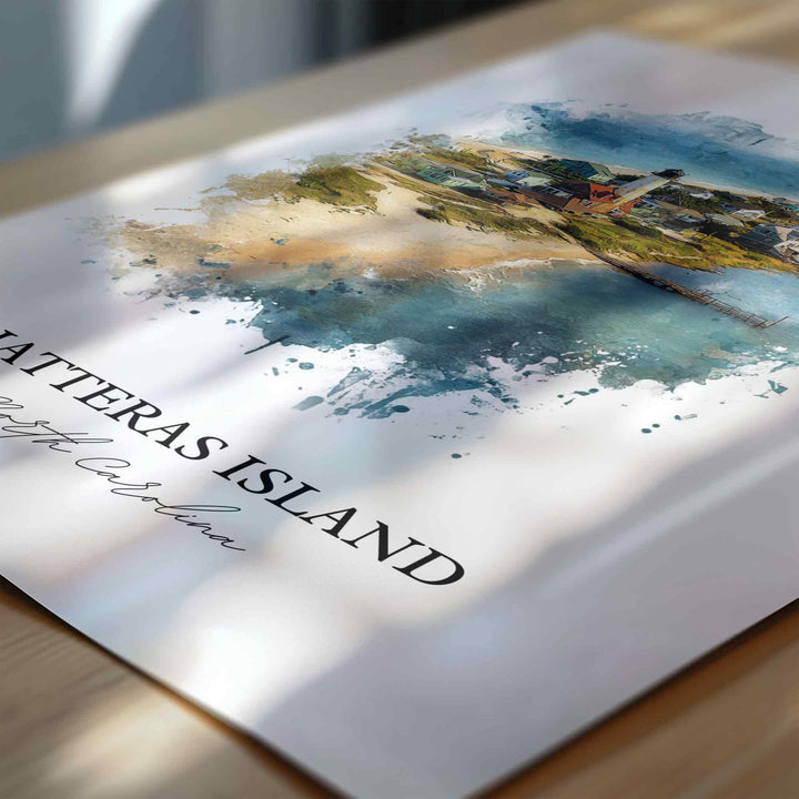 Hatteras Island, North Carolina – Watercolor Art Print