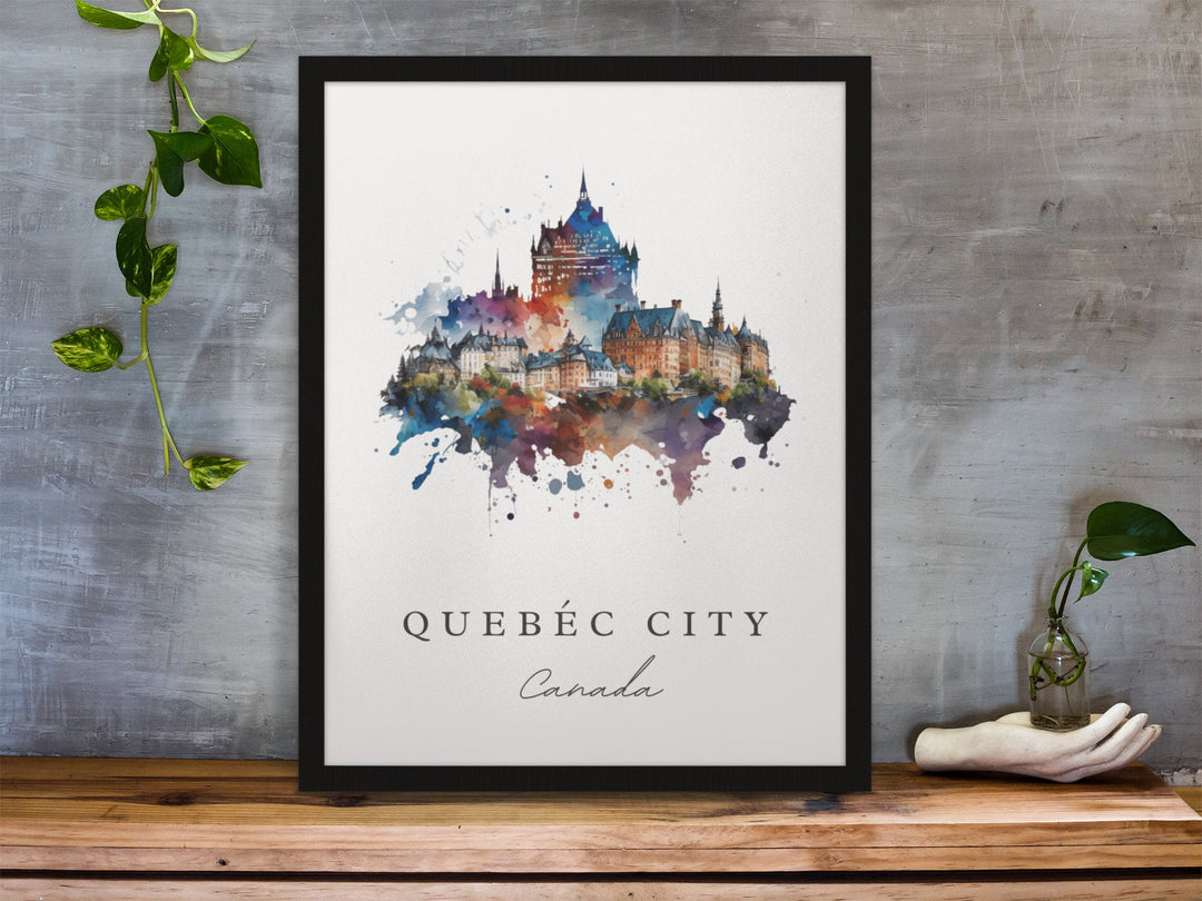 Quebec Canada wall art - Canada, Quebec City poster, Quebec Wedding gift, Birthday present, Custom Text, Personalised Gift