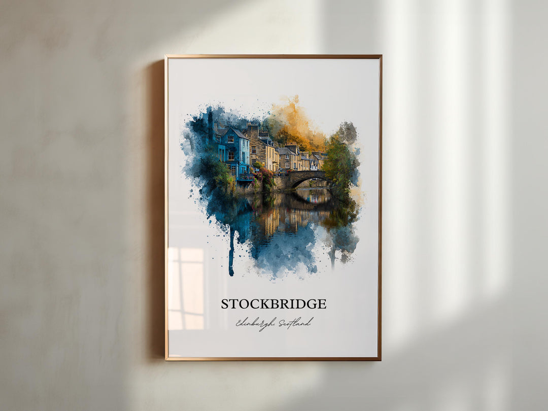 Stockbridge, Edinburgh, Scotland – Watercolor Art Print