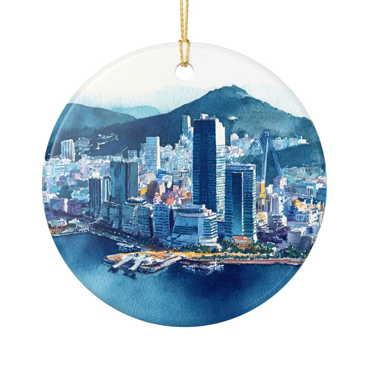 Busan South Korea Ornament: Unique Busan Souvenir, Busan Xmas Decor, and Authentic Busan Skyline Gift