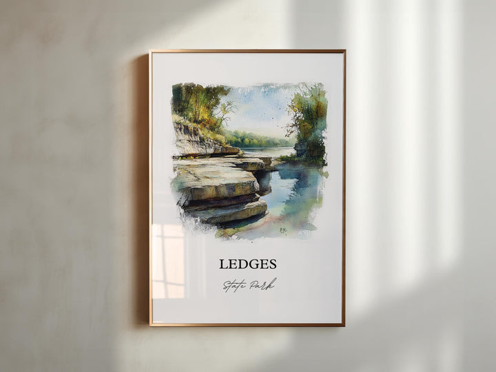 Ledges State Park Wall Art, Boone County Print, Madrid Iowa Artwork, Ledges State Park Gift, Travel Print, Travel Poster, Housewarming Gift