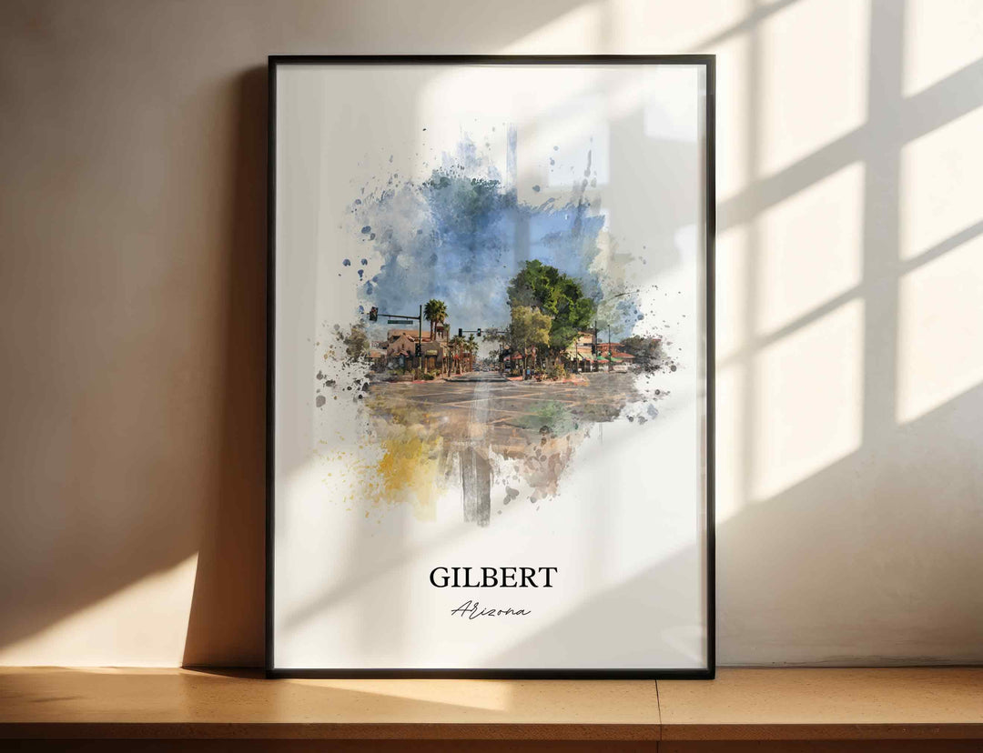Gilbert, Arizona – Watercolor Art Print
