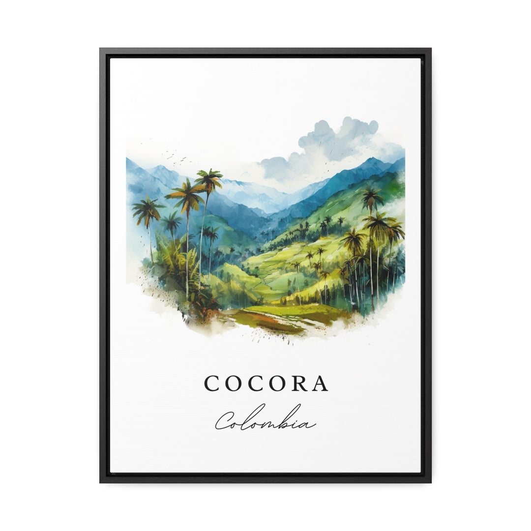 Cocora wall art - Colombia, Cocora poster print, Cocora Colombia Wedding gift, Birthday present, Custom Text, Perfect Gift