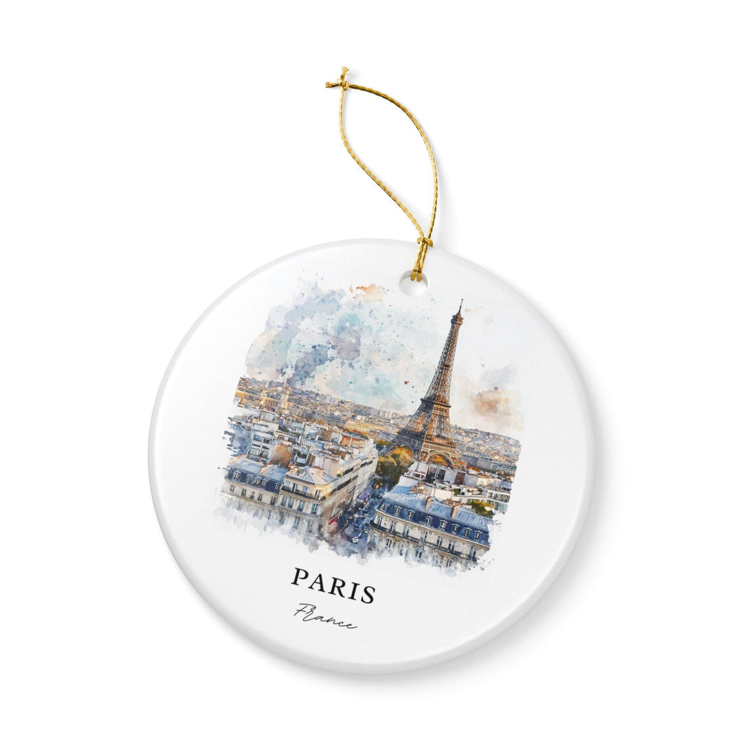 Paris France Ornament: Unique Paris Souvenir, Paris Skyline Xmas Decor, and Authentic Paris France Gift, Eiffel Tower Ornament
