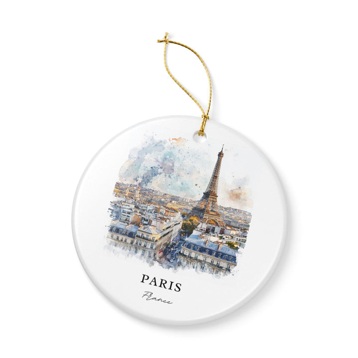 Paris France Ornament: Unique Paris Souvenir, Paris Skyline Xmas Decor, and Authentic Paris France Gift, Eiffel Tower Ornament