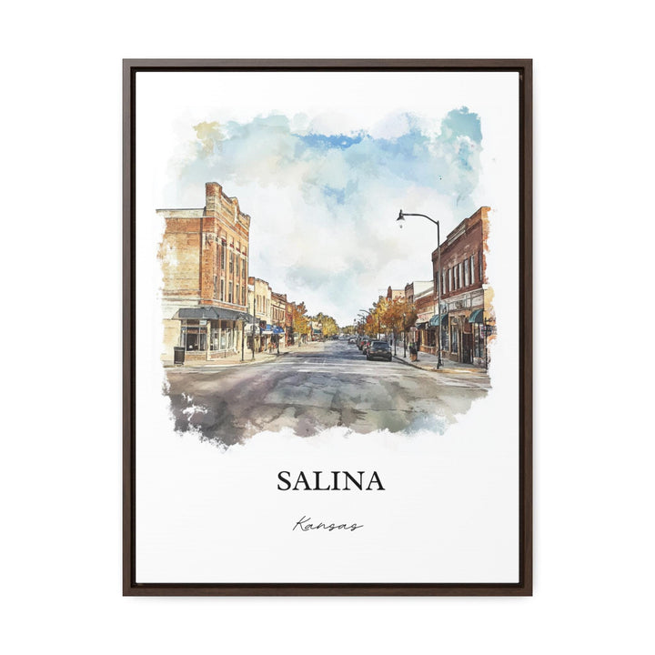 Salina Kansas Wall Art, Saline County Print, Kansas Watercolor Art, Salina KS Gift, Travel Print, Travel Poster, Housewarming Gift