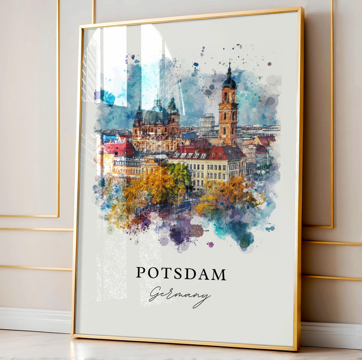 Potsdam Germany Wall Art, Potsdam Print, Potsdam Watercolor Art, Berlin Germany Gift,