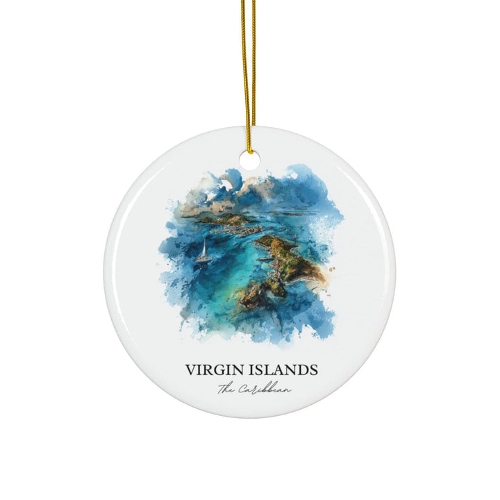 Virgin Islands Ornament: Unique Caribbean Souvenir, Caribbean Xmas Decor, and Authentic Virgin Islands Gift