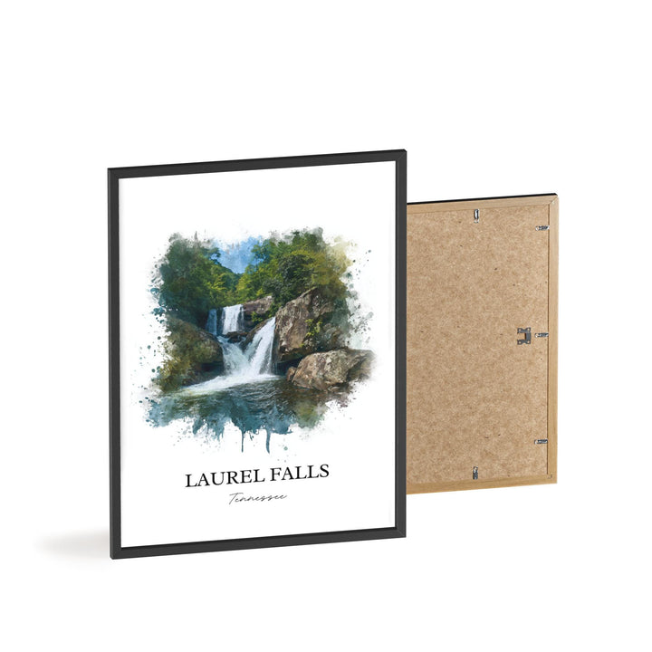 Laurel Falls TN Wall Art, Laurel Falls Print, Tennessee Watercolor Art, Laurel Falls Gift, Travel Print, Travel Poster, Housewarming Gift