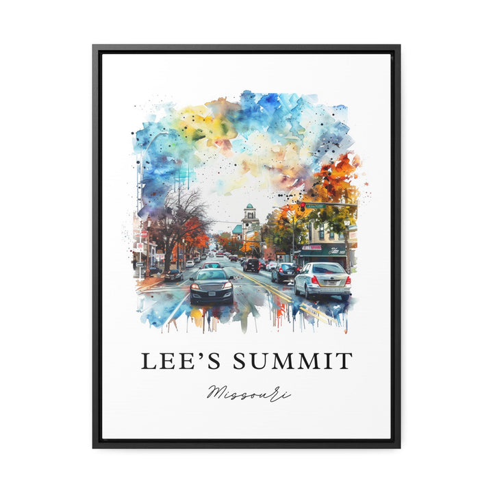 Lee's Summit Art, Lee's Summit MO Print, Lee's Summit Watercolor Art, Jackson County KS Gift,