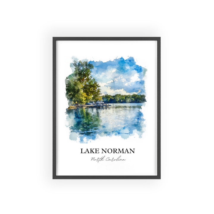 Lake Norman, USA – Watercolor Art Print