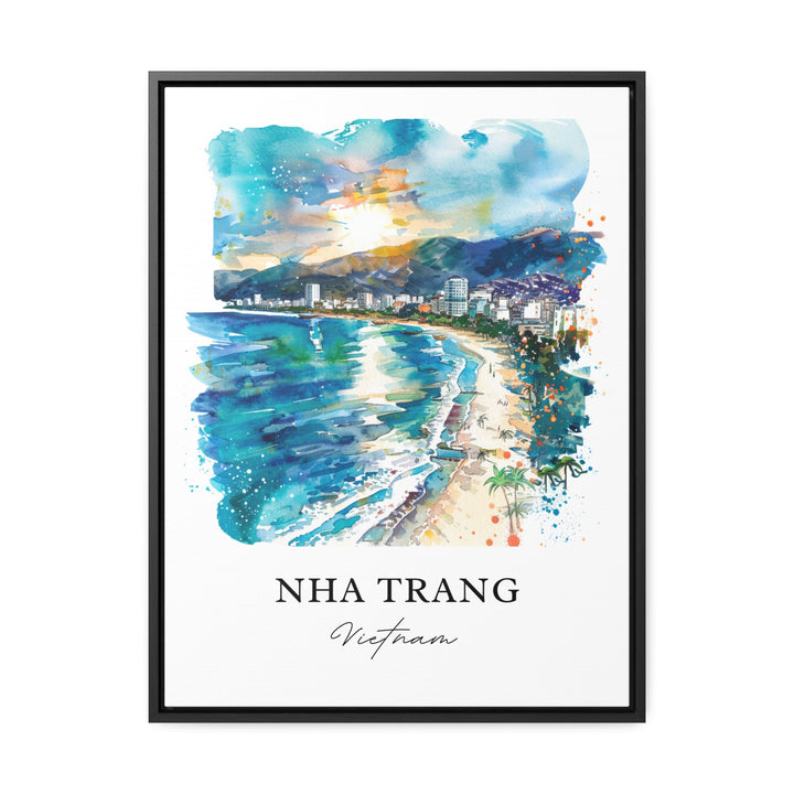 Nha Trang Wall Art, Nha Trang Beach Print, Vietnam Watercolor, Hon Tam Vietnam Art Gift,