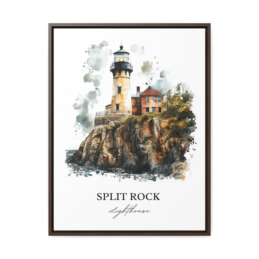 Split Rock Lighthouse Art, Lake County MN Print, Minnesota Watercolor, Two Harbors MN Gift, Travel Print, Travel Poster, Housewarming Gift