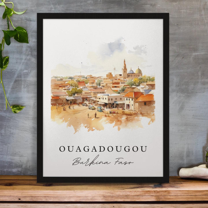 Ouagadougou Burkina Faso Wall art - Ouagadougou, Burkina Faso poster, Wedding gift, Birthday present, Custom Text, Personalized Gift