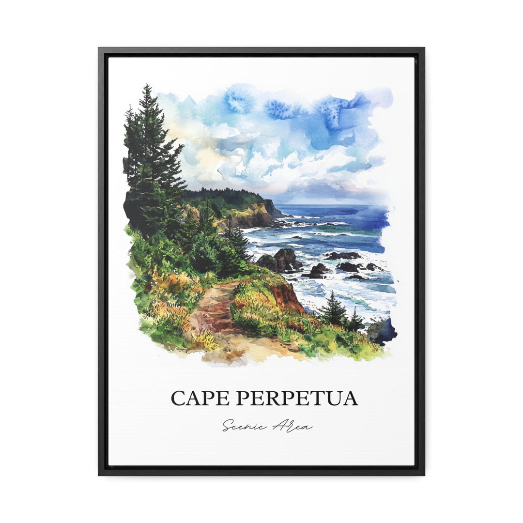 Cape Perpetua, USA – Watercolor Art Print