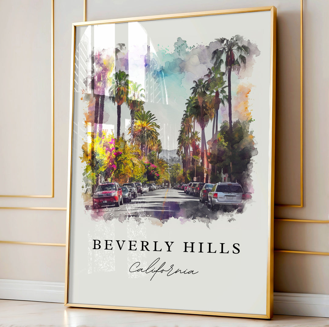 Beverly Hills Wall Art - Los Angeles Print