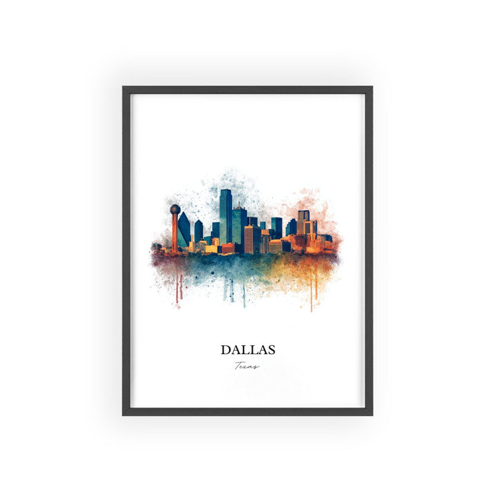Dallas, Texas – Watercolor Art Print