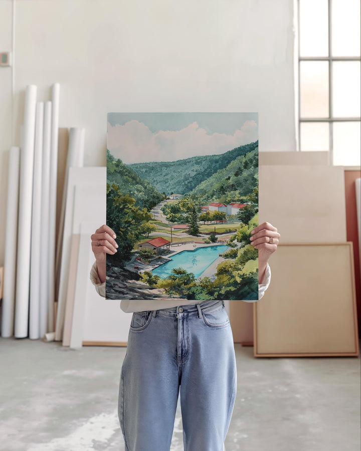 Hot Springs, Arkansas – Watercolor Art Print