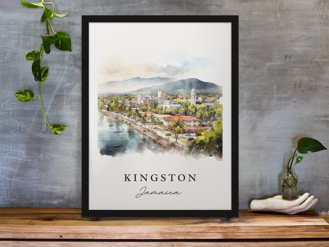 Kingston Jamaica wall art - Jamaica, Kingston poster, Kingston Jamaica Wedding gift, Birthday present, Custom Text, Personalized Gift