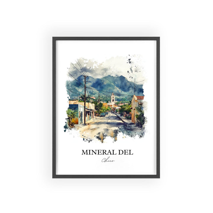 Mineral del Chico Wall Art, Mexico Print, Mexico Watercolor Art, Mineral del Chico Gift, Travel Print, Travel Poster, Housewarming Gift