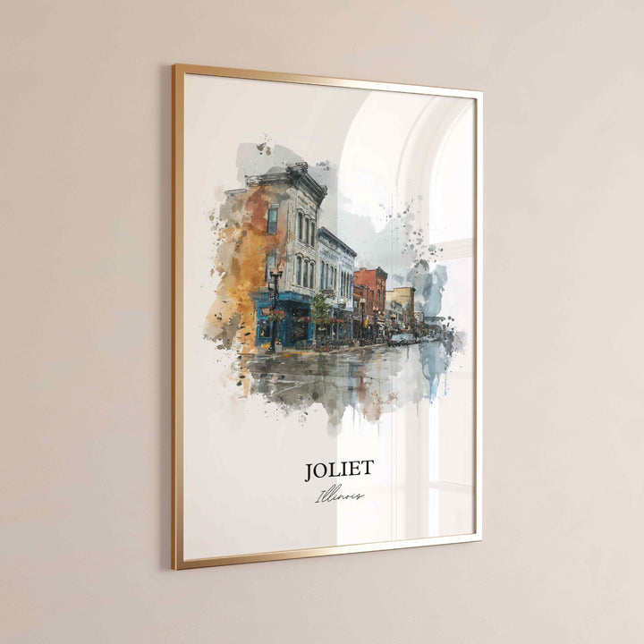 Joliet, Illinois – Watercolor Art Print