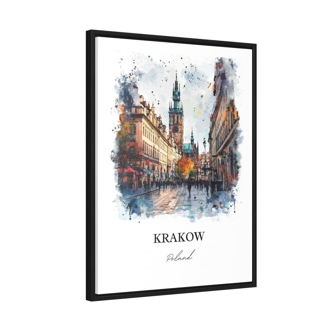Krakow Wall Art, Krakow Print, Krakow Poland Watercolor, Krakow Gift, Travel Print, Travel Poster, Housewarming Gift