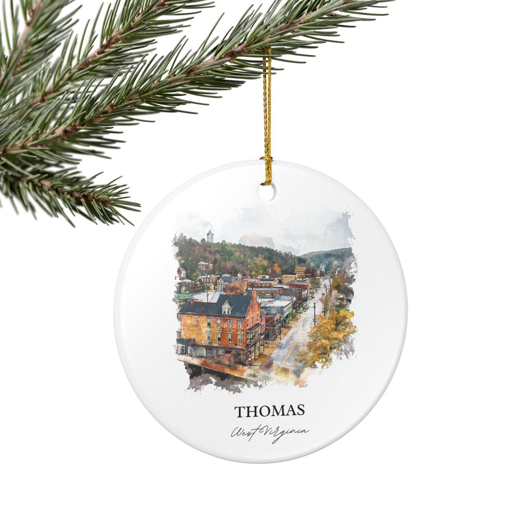 Thomas WV Ornament: Unique Thomas Souvenir, Thomas West Virginia Xmas Decor, and Authentic West Virginia Gift