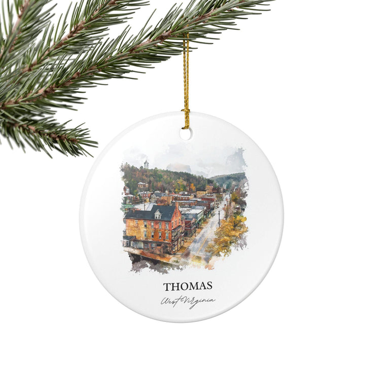 Thomas WV Ornament: Unique Thomas Souvenir, Thomas West Virginia Xmas Decor, and Authentic West Virginia Gift