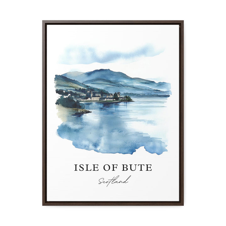 Isle of Bute Wall Art, Scotland Print, Isle of Bute Watercolor Art, Firth of Clyde Gift, Travel Print, Travel Poster, Housewarming Gift
