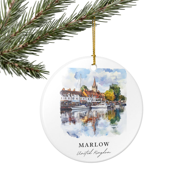 Marlow England Ornament: Unique Marlow Souvenir, UK Xmas Decor, and Authentic Marlow England Gift