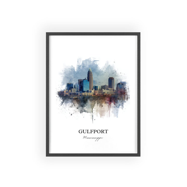 Gulfport, Mississippi – Watercolor Art Print
