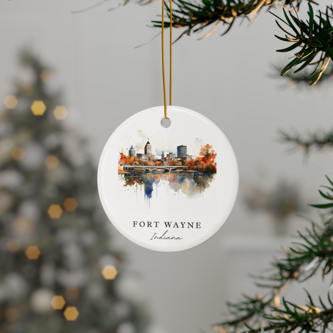 Fort Wayne, Indiana Ornament: Unique Fort Wayne Souvenir, Fort Wayne Decor, and Fort Wayne Indiana Christmas Gift