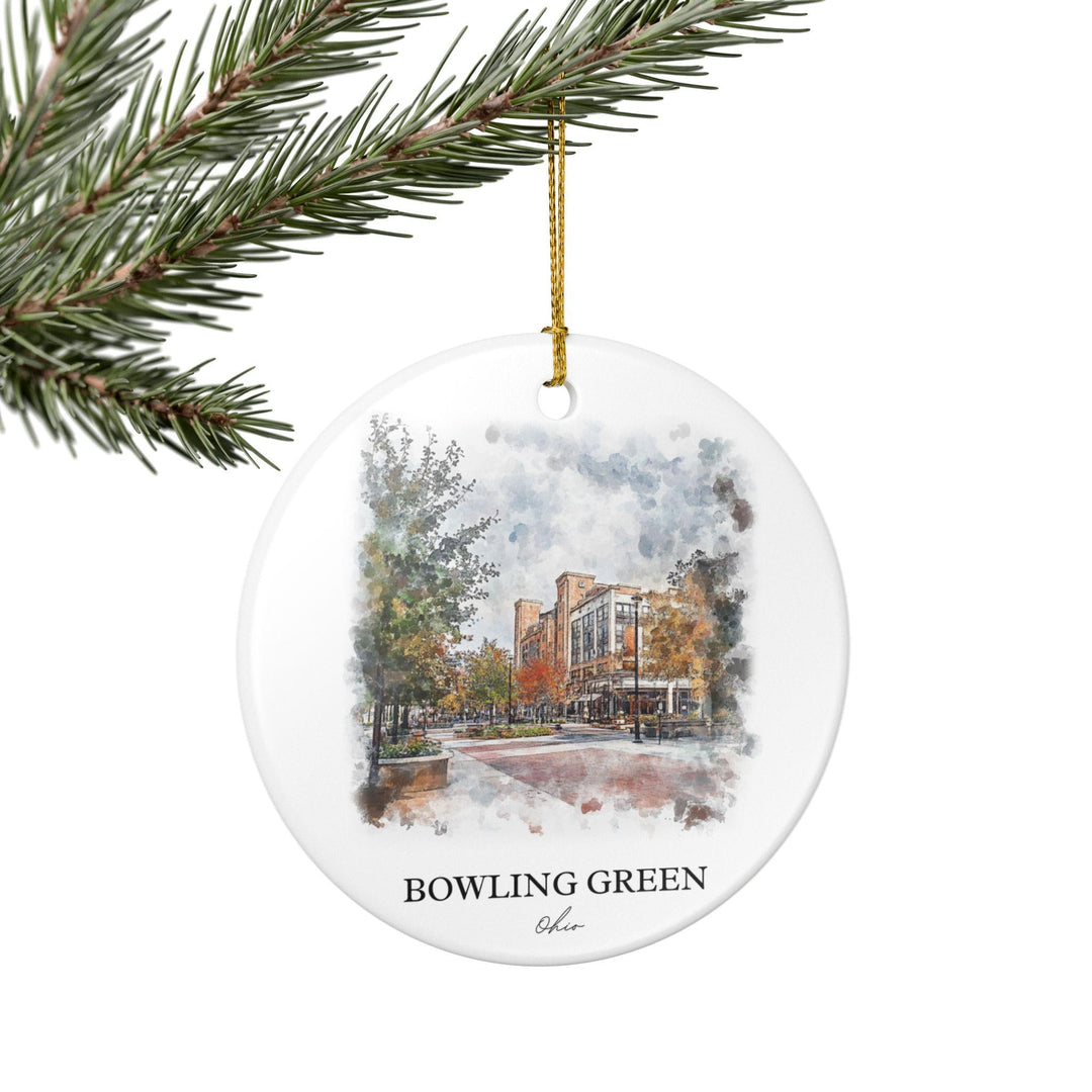 Bowling Green Ohio Ornament: Unique Bowling Green OH Souvenir, Ohio Xmas Decor, and Authentic Bowling Green Gift