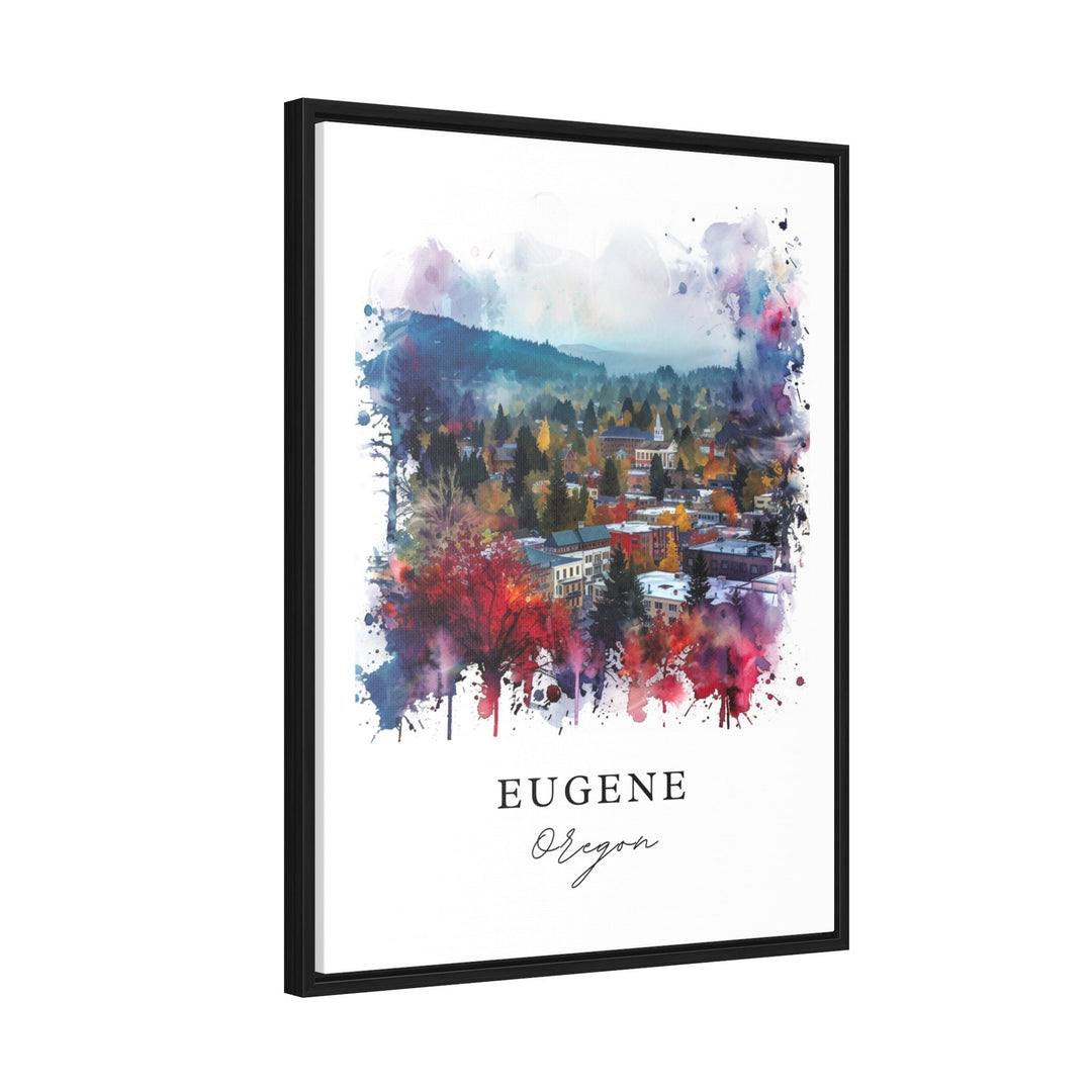 Eugene OR Wall Art, Oregon Print, Eugene Wall Art, Eugene Oregon Gift, Travel Print, Travel Poster, Travel Gift, Housewarming Gift