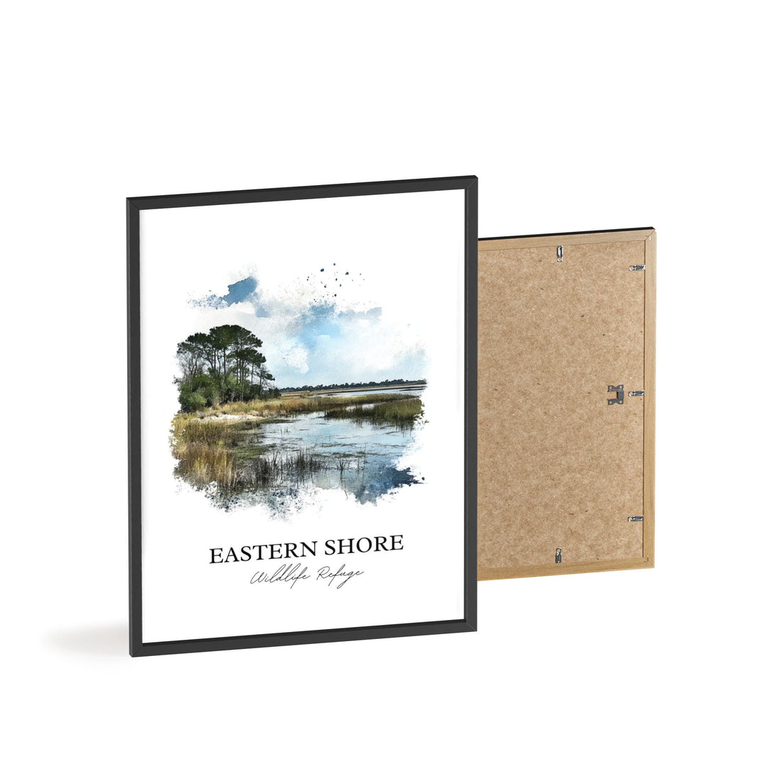 Eastern Shore, Virginia, USA – Watercolor Art Print