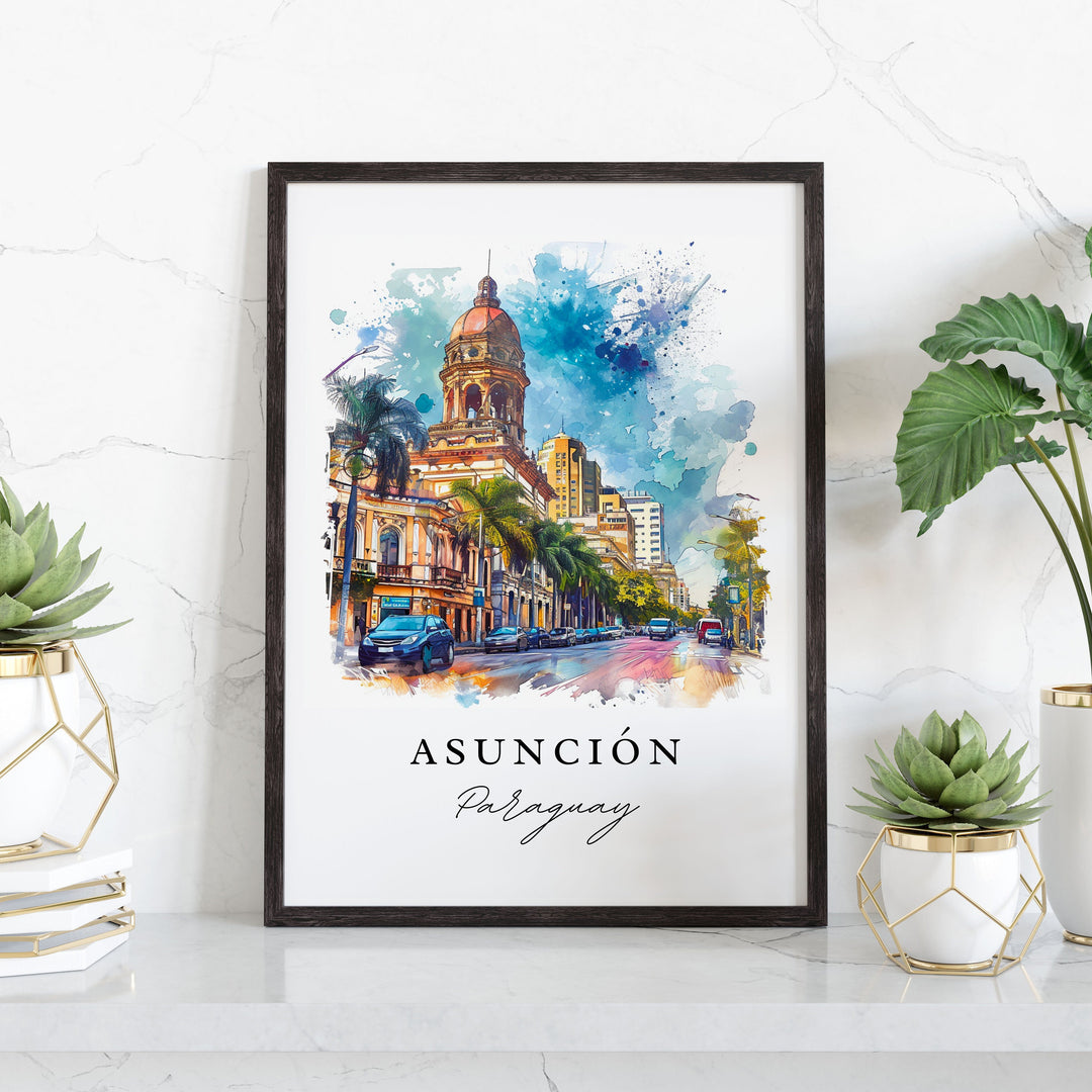 Asuncion Wall Art - Paraguay Print