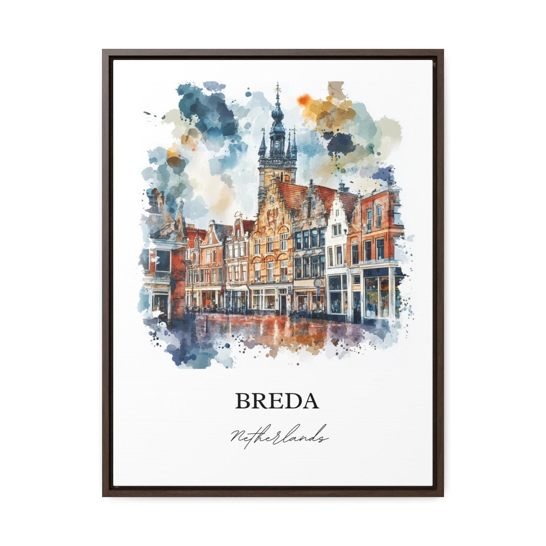 Breda Netherlands Wall Art, North Brabant Print, Netherlands Watercolor Art, Breda Gift, Travel Print, Travel Poster, Housewarming Gift