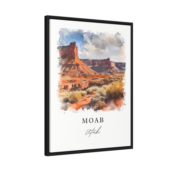 Moab traditional travel art - Utah, Moab print, Wedding gift, Birthday present, Custom Text, Perfect Gift