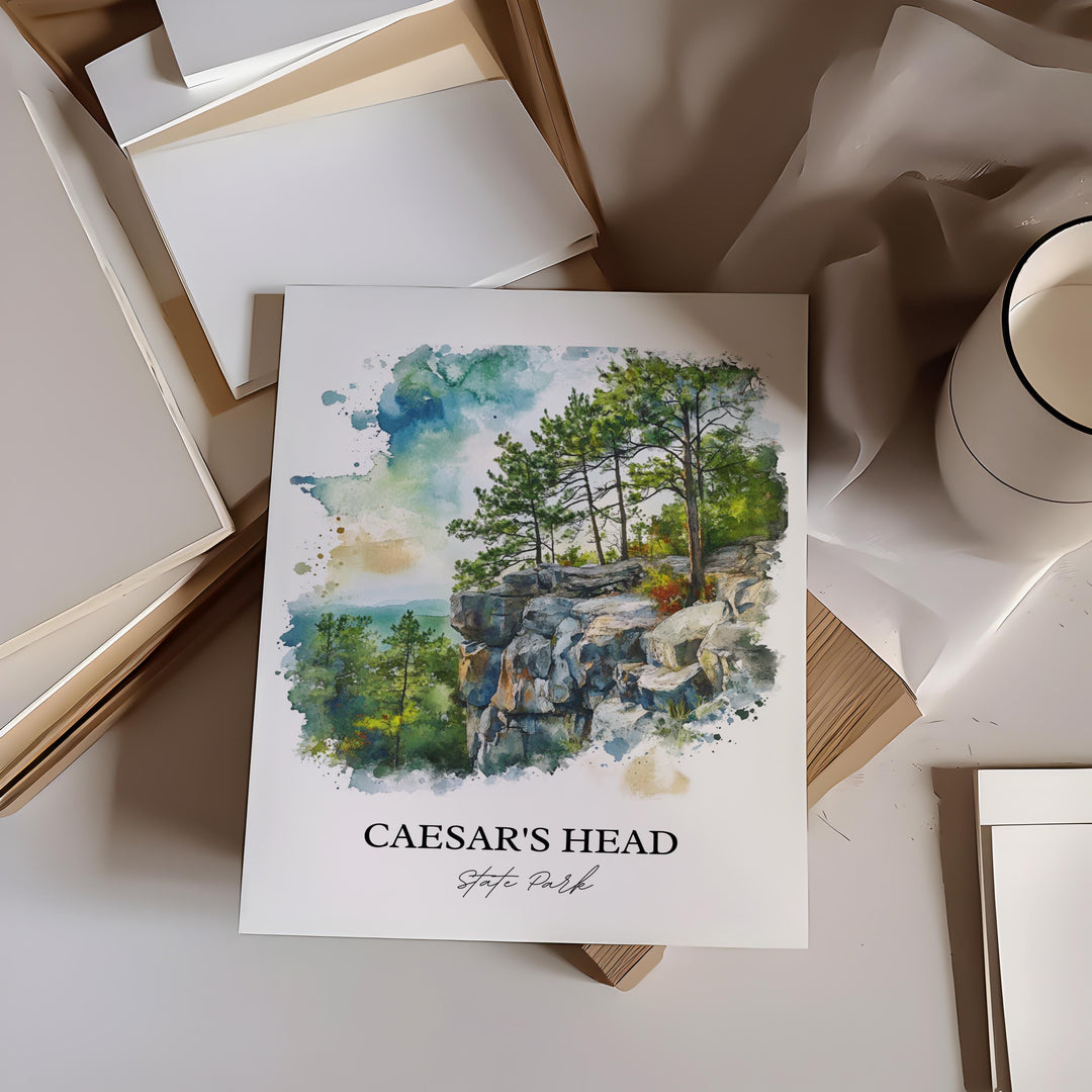 Caesars Head State Park Art, Greenville County Print, Caesars Head Art, Caesars Head Gift, Travel Print, Travel Poster, Housewarming Gift