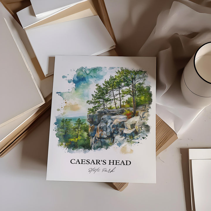 Caesars Head State Park Art, Greenville County Print, Caesars Head Art, Caesars Head Gift, Travel Print, Travel Poster, Housewarming Gift