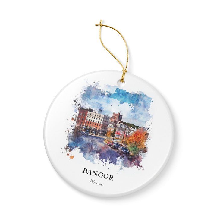 Bangor, Maine Ornament: Unique Bangor Souvenir, Bangor Maine Xmas Decor, and Authentic Maine Gift