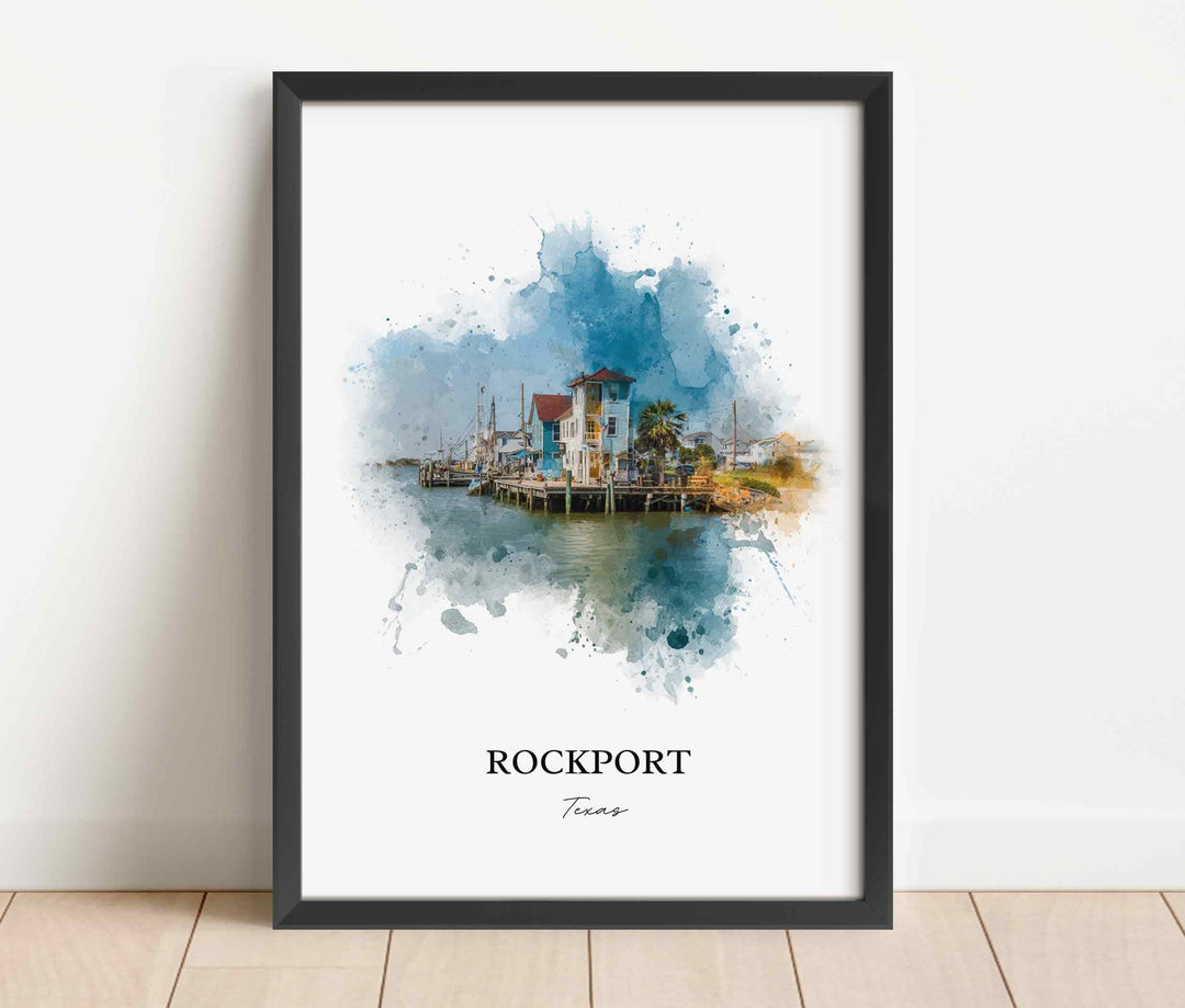 Rockport, Texas – Watercolor Art Print