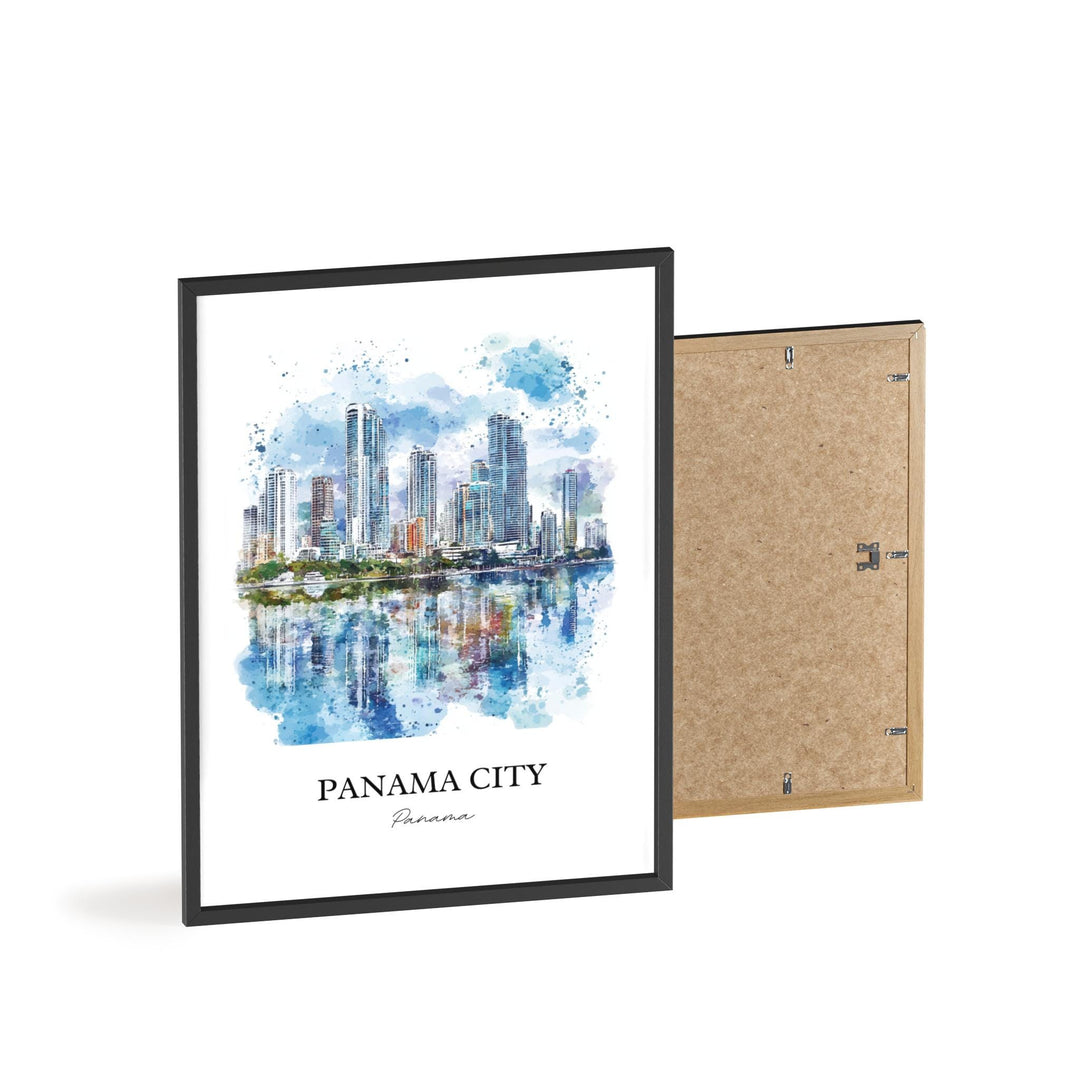 Panama City Wall Art, Panama City Print, Panama Watercolor Art, Panama City Gift, Travel Print, Travel Poster, Housewarming Gift