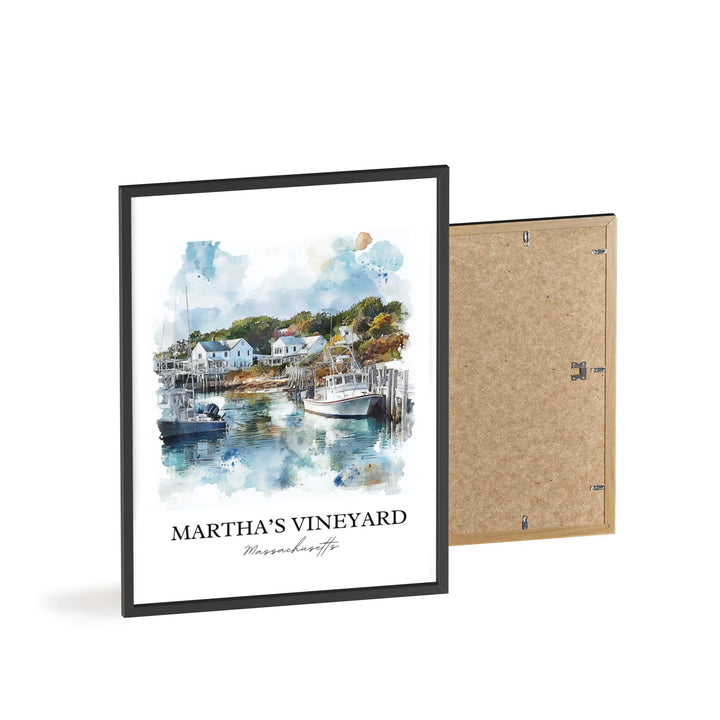 Martha's Vineyard Wall Art, Dukes County Print, Massachusetts Art, Martha's Vineyard Gift, Travel Print, Travel Poster, Housewarming Gift