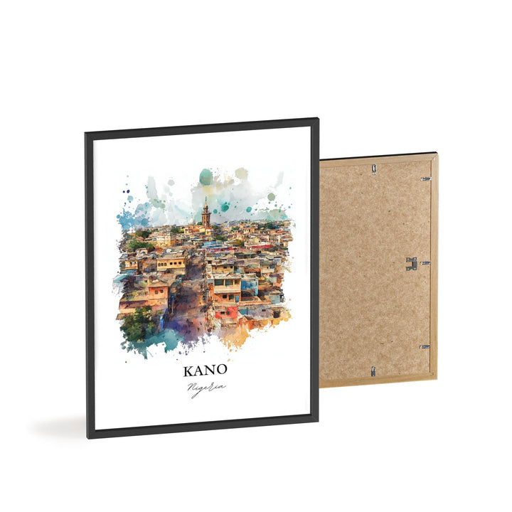 Kano Nigeria Wall Art, Kano Print, Nigeria Watercolor Art, Kano Nigeria Gift, Travel Print, Travel Poster, Housewarming Gift