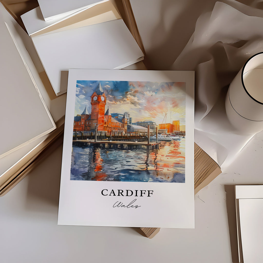 Cardiff Wales Wall Art - UK Print