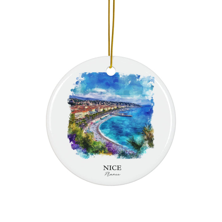 Nice France Ornament: Unique Nice France Souvenir, South of France Xmas Decor, and Authentic South of France Gift